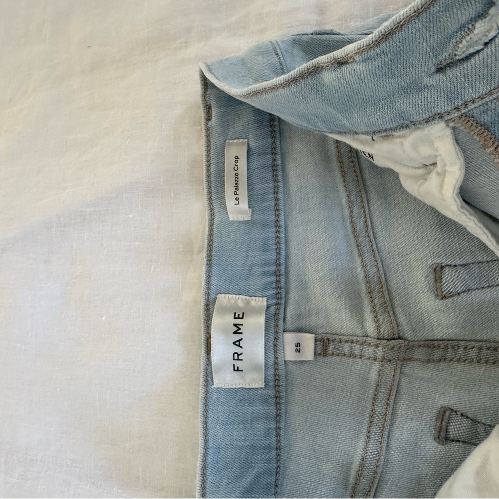 Frame Denim Light Blue Flare & Wide Leg Jeans